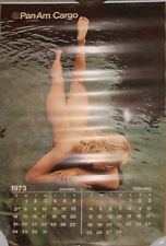 PanAm Airlines Cargo Calendar 1973 with 6 beautiful nude models picture