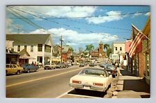 Wolfeboro NH-New Hampshire, Looking Down Main Street, Antique Vintage Postcard picture