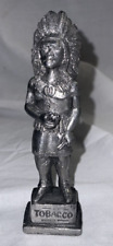Vtg 1989 Michael Ricker Tobacco Native American Indian Chief Pewter Sculpture picture