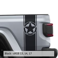 Alpha Romeo Military Star Bedside Vinyl Decal Set - Fits Jeep Gladiator JT 18+ picture