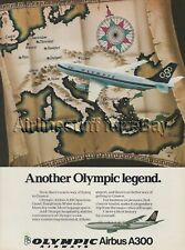1981 OLYMPIC Airways AIRBUS A300 widebody jetliner ad airlines advert GREECE picture