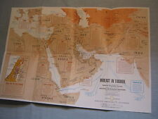 THE MIDDLE EAST MAP + TWO CENTURIES OF CONFLICT  National Geographic Sept. 1980 picture