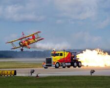 Jet Truck “Shock Wave,” drag racing a Biplane 8x10 Photo 21 picture