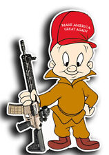 Elmer Fudd Gun Rights Trump Bumper Window Locker Sticker Decal 4
