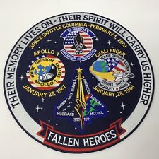 Vintage NASA Rare 12” FALLEN HEROES -  Commemorative In Memory Astronauts Patch  picture