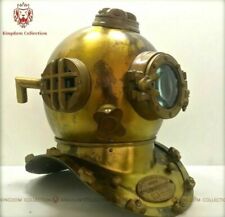 Real Antique Diving Helmet 18 Inch US Navy Mark V Vintage Divers Helmet Replica picture