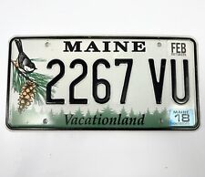 2018 Maine Vacationland License Plate  2267 VU February picture