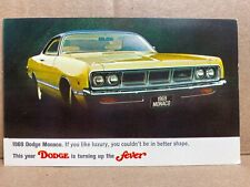 1969 Dodge Monaco US Dealer Car Advertisement Chrome Postcard 166 picture