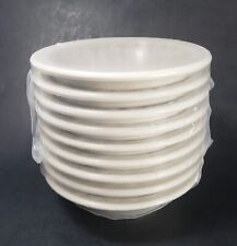 4 VTG NOS WHITE IRONSTONE THICK RESTAURANTWARE BUTTER PATS / BERRY BOWL SYRACUSE picture