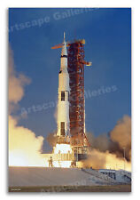 Apollo 11 Saturn V Rocket Launch Historic Moon Landing Poster - 24x36 picture