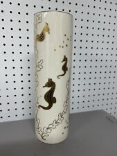LENOX Vintage Smiling Seahorses Tall Vase RARE Mid-20th Century READ picture