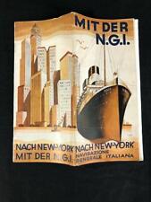 NGI ITALY OCEAN LINER VISIT NEW YORK ART DECO MODERNIST BROCHURE, 1928 Rolf Frey picture
