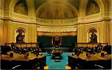 Manitoba Legislative Chamber Interior Winnipeg Manitoba Canada Chrome Postcard picture