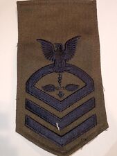 WWII USN Navy Chief Anti Submarine Mate Rate Green Chevron Patch L@@K picture