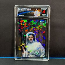 2021 Topps Chrome Star Wars Princess Leia #35 Cracked Ice Altered Refractor  picture
