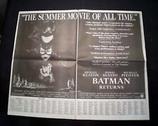 Best BATMAN RETURNS Movie Opening Week ADVERTISEMENT 1992 Los Angeles Newspaper picture