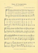 GEORGETOWN UNIVERSITY Alma Mater Song Sheet c1927 Original Lyrics -- Sons of... picture