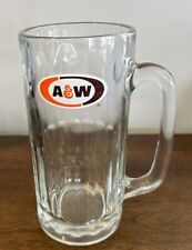 Vintage A&W Logo All American Food Large Heavy Glass AW Root Beer Mug 7