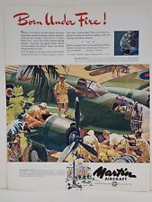 1942 Martin Aircraft Fortune WW2 Print Ad Q2 Cockpit Jungle Soldiers Battlefield picture