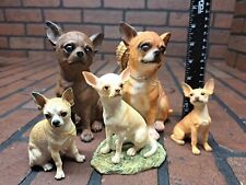 Vintage Chihuahua dog Figure Lot Of 5 Various Sizes  picture