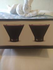 2 Carnival Cruise ELITE Players Club Black Stainless Steel Martini Glasses & Lid picture