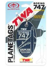 TWA Trans World Airlines Boeing 747-100 Tail #N129TW Aluminum Plane Skin Bag Tag picture