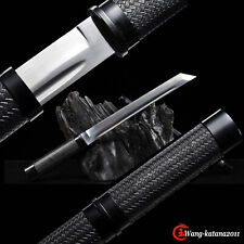 18''Tanto 9260 Steel Short Sword Japanese Samurai Black Self-defence Mini Ninja picture