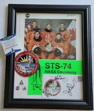 STS-74 NASA Space Shuttle ATLANTIS 1995 Framed Display AUTOGRAPHED 5x's BECKETT picture