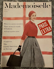 1956 Mademoiselle Fashion Magazine - March - Paris Extra - Rare picture