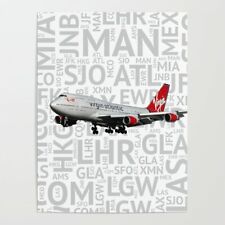 Virgin Atlantic 747 with airport codes - 9