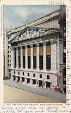 New York Stock Exchange, Broad Street Entrance, Early Postcard, Used in 1905 picture