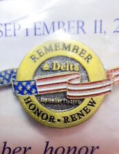 DELTA AIR LINES September 11 9/11 Commemorative Pin - Remember-Honor-Renew - New picture