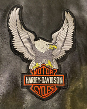 Vintage Harley Davidson Leather Black Jacket Made in USA XL Men's LONG Unique picture