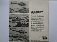 7/1975 PUB BELL HELICOPTER AIR MOBILE TEAM 206 214 AH-1 US ARMY ORIGINAL AD picture