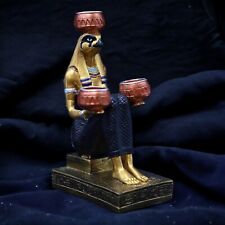 Authentic Ancient Egyptian Falcon God Horus Candle Holder - 20cm Stone Artifact picture