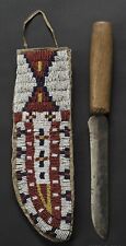 Indian Beaded Knife Cover Native American Sioux Handmade Knife Sheath picture