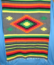 VTG Handwoven NATIVE AMERICAN? AZTEC SOUTHWESTERN Tapestry RUG/Blanket 48x80