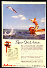 Johnson Sea-Horse Outboard Motor 1956 Vintage Print Ad picture