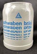 Vintage 1960 Schwaben Brau German Brewery Stoneware Mug 0.5L Beer Mug picture