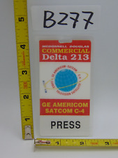 Original Nasa USAF Obsolete Access Badge Press Delta 213 Satcom C-4 Mcdonnell picture