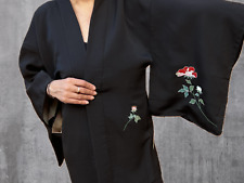 Elegant Vintage Japanese Silk Haori Kimono Handmade 1980's picture