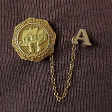 Vintage Future Homemakers Of America Solid 10k Gold Lapel Pins With Chain 3.2g picture