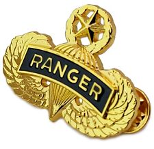 Airborne Master Jump wing RANGER GOLD PLATED US Army Military Insignia Badge PIN picture