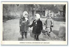 Sunday School Extension Of Chicago IL, American And Chinese Playmates Postcard picture