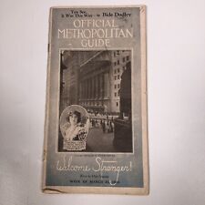 official metropolitan guide nyc Antique 1924 Ephemera New York Hotel Theatre ads picture