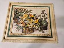 Vintage 70’s Style Framed Picture Claudessa Floral Yellow/Orange Home Interior picture