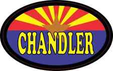4in x 2.5in Oval Arizonan Flag Chandler Sticker Car Truck Vehicle Bumper Decal picture
