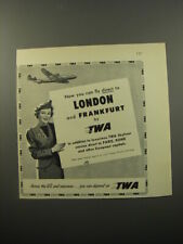 1950 TWA Airlines Ad - Now you can fly direct to London and Frankfurt by TWA picture