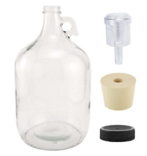 North Mountain Supply 1 Gallon Glass Fermenting Jug with Handle, 6.5 Rubber Lid picture