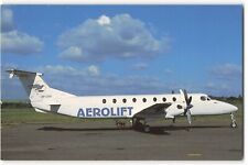 Postcard Airline AEROLIFT Beechcraft 1900C-1 Airliner RP-C314 AUC1. picture